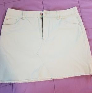 Forever 21 mint green jean skirt